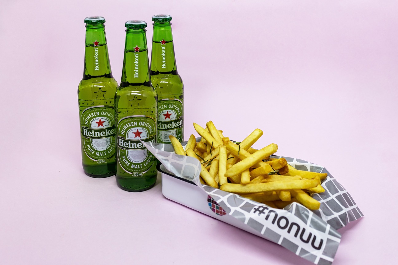 3 Heineken + Batata Fritas